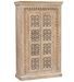 Armoire de salon ALAMBIA – Bois massif de manguier blanchi – 2 portes – 110 cm - Photo n°1