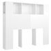 Armoire de tête de lit blanc brillant 120x18,5x102,5 cm - Photo n°2