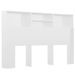 Armoire de tête de lit Blanc brillant 160x19x103,5 cm - Photo n°2