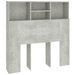 Armoire de tête de lit Gris béton 100x19x103,5 cm - Photo n°2