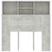 Armoire de tête de lit Gris béton 100x19x103,5 cm - Photo n°4