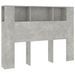 Armoire de tête de lit Gris béton 140x18,5x104,5 cm - Photo n°2