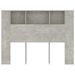 Armoire de tête de lit Gris béton 140x18,5x104,5 cm - Photo n°3