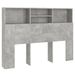 Armoire de tête de lit Gris béton 140x19x103,5 cm - Photo n°1