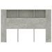 Armoire de tête de lit Gris béton 160x18,5x104,5 cm - Photo n°4