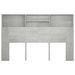 Armoire de tête de lit Gris béton 160x19x103,5 cm - Photo n°5