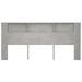 Armoire de tête de lit Gris béton 220x18,5x104,5 cm - Photo n°4