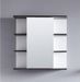 Armoire de toilette 1 porte blanc et gris mat avec miroir Dufay - Photo n°4