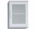 Armoire de toilette 1 porte vitrée mélaminé blanc Lunel - Photo n°1