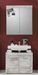 Armoire de toilette 2 portes mélaminé blanc avec miroir Cali - Photo n°2