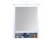 Armoire de toilette à LED 1 porte mélaminé blanc avec miroir Leone - Photo n°1