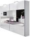 Armoire design Blanche avec Miroir Glossy - Photo n°1