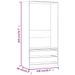 Armoire dressing 1 penderie 2 tiroirs 100 cm - Collection Kodok - Photo n°11