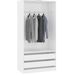Armoire dressing 1 penderie 2 tiroirs 100 cm - Collection Kodok - Photo n°6