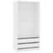Armoire dressing 1 penderie 2 tiroirs 100 cm - Collection Kodok - Photo n°3