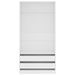 Armoire dressing 1 penderie 2 tiroirs 100 cm - Collection Kodok - Photo n°2