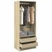 Armoire dressing 1 penderie 2 tiroirs 80 cm - Collection Kodok - Photo n°1
