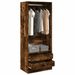Armoire dressing 1 penderie 2 tiroirs 80 cm - Collection Kodok - Photo n°1