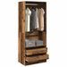Armoire dressing 1 penderie 2 tiroirs 80 cm - Collection Kodok - Photo n°1