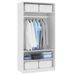 Armoire dressing 1 penderie 3 étagères 100 cm - Collection Klozer - Photo n°1