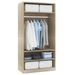 Armoire dressing 1 penderie 3 étagères 100 cm - Collection Klozer - Photo n°1