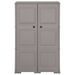 Armoire en plastique 79x43x125 cm Design de bois Gris - Photo n°2