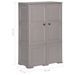 Armoire en plastique 79x43x125 cm Design de bois Gris - Photo n°8