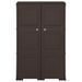 Armoire en plastique 79x43x125 cm Design de bois Marron - Photo n°2