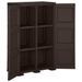 Armoire en plastique 79x43x125 cm Design de bois Marron - Photo n°4