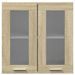 Armoire en verre suspendue Chêne sonoma 60x31x60 cm - Photo n°5