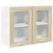 Armoire en verre suspendue Chêne sonoma 80x31x60 cm - Photo n°2