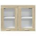 Armoire en verre suspendue Chêne sonoma 80x31x60 cm - Photo n°5