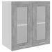 Armoire en verre suspendue Gris béton 60x31x60 cm - Photo n°1