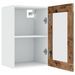 Armoire en verre suspendue vieux bois 40x31x60 cm - Photo n°5