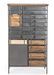 Armoire industriel 25 tiroirs 1 porte acier argent et bois de pin Vitrak 76.5 cm - Photo n°7