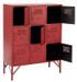 Armoire industrielle 9 tiroirs métal rouge Viho L 86 cm - Photo n°2