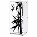 Armoire informatique mobile blanche ORGA 140 cm – Bureau compact avec rideau, tiroirs et rangements - Photo n°1