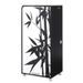 Armoire informatique mobile noire ORGA 140 cm – Bureau compact avec rideau, tiroirs et rangements - Photo n°1