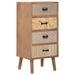 Armoire latérale avec 4 tiroirs Marron 34,5 x 30 x 74,5 cm MDF - Photo n°1