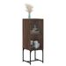 Armoire latérale avec porte en verre chêne marron 35x37x100 cm - Photo n°4