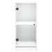 Armoire latérale avec portes en verre blanc 35x37x75,5 cm - Photo n°6