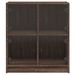 Armoire latérale avec portes en verre chêne marron 68x37x75,5cm - Photo n°6