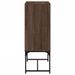 Armoire latérale avec portes en verre chêne marron 69x37x100 cm - Photo n°7