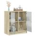 Armoire latérale avec portes en verre chêne sonoma 68x37x75,5cm - Photo n°5