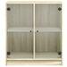 Armoire latérale avec portes en verre chêne sonoma 68x37x75,5cm - Photo n°6