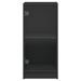 Armoire latérale avec portes en verre noir 35x37x75,5 cm - Photo n°6