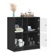 Armoire latérale avec portes en verre noir 68x37x75,5 cm - Photo n°5