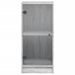 Armoire latérale avec portes en verre sonoma gris 35x37x75,5 cm - Photo n°6