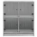 Armoire latérale avec portes en verre sonoma gris 68x37x75,5 cm - Photo n°6