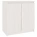 Armoire latérale Blanc 60x36x65 cm Bois de pin massif - Photo n°1